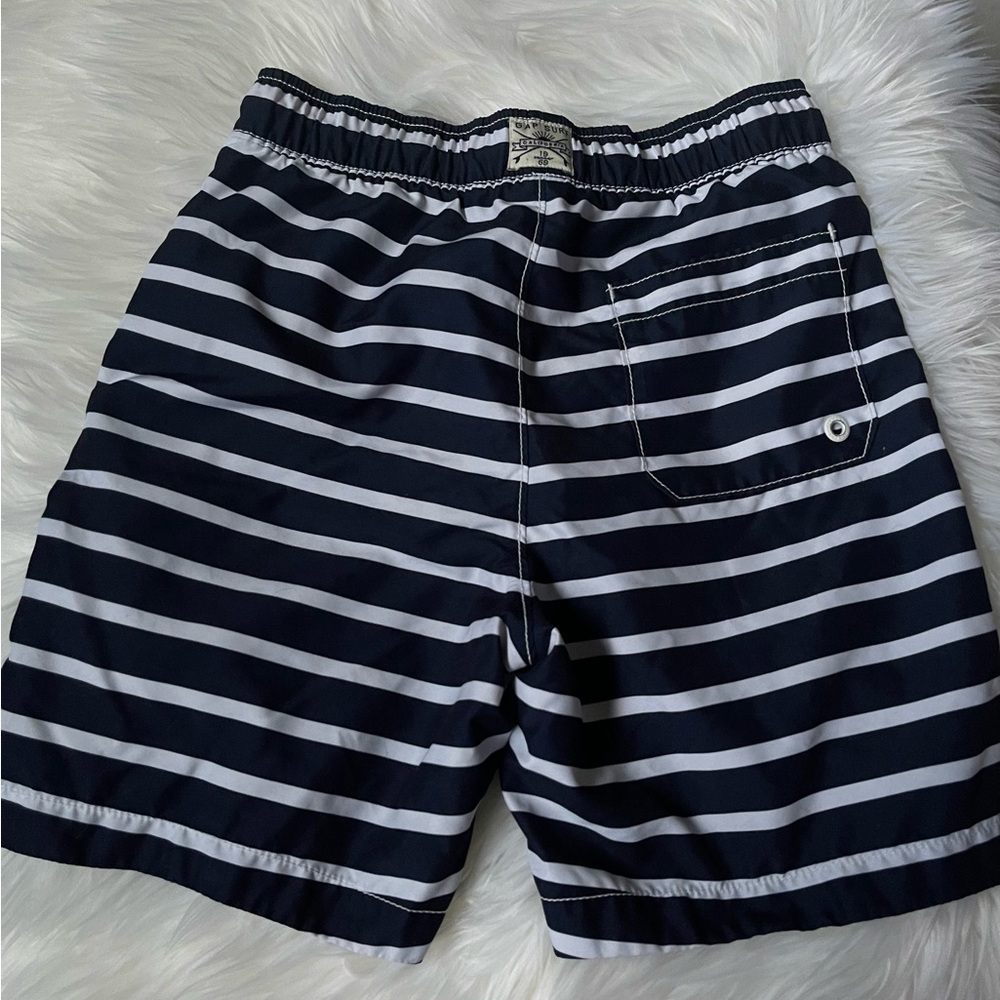 Boys Gap Swim Trunks 14/16 Blue/White Stripes
